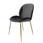 Paris Prix Lot De 2 Chaises Design "Charlize" 90cm Gris & Or