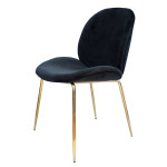Paris Prix Lot De 2 Chaises Design "Charlize" 90cm Noir & Or