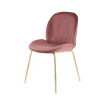 Paris Prix Lot De 2 Chaises Design "Charlize" 90cm Rose & Or