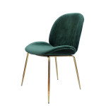 Paris Prix Lot De 2 Chaises Design "Charlize" 90cm Vert & Or