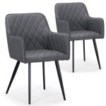paris prix Lot de 2 chaises Design "Claren" 86cm Gris
