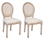 paris prix Lot de 2 Chaises Design "Cleon" 96cm Beige