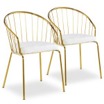 paris prix Lot de 2 Chaises Design "Comado" 77cm Blanc