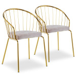 paris prix Lot de 2 Chaises Design "Comado" 77cm Taupe