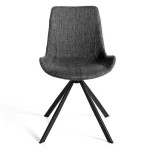 Paris Prix Lot De 2 Chaises Design "Dario" 82cm Gris & Noir