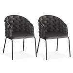 paris prix Lot de 2 Chaises Design "Elvire" 79cm Gris