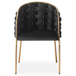 Paris Prix Lot De 2 Chaises Design "Elvire" 79cm Noir & Or