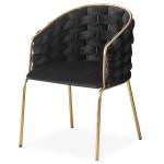 Paris Prix Lot De 2 Chaises Design "Elvire" 79cm Noir & Or
