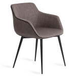 Paris Prix Lot De 2 Chaises Design En Tissu "Célia" 77cm Gris