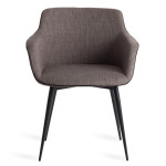 Paris Prix Lot De 2 Chaises Design En Tissu "Célia" 77cm Gris