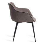Paris Prix Lot De 2 Chaises Design En Tissu "Célia" 77cm Gris