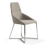 Paris Prix Lot De 2 Chaises Design En Tissu "Tania" 91cm Gris