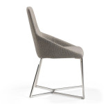 Paris Prix Lot De 2 Chaises Design En Tissu "Tania" 91cm Gris