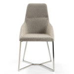 Paris Prix Lot De 2 Chaises Design En Tissu "Tania" 91cm Gris