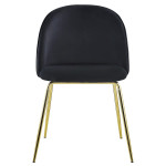 Paris Prix Lot De 2 Chaises Design En Velours "Lia" 79cm Noir