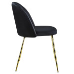Paris Prix Lot De 2 Chaises Design En Velours "Lia" 79cm Noir