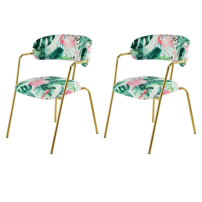 Paris Prix Lot De 2 Chaises Design "Forest II" 79cm Vert