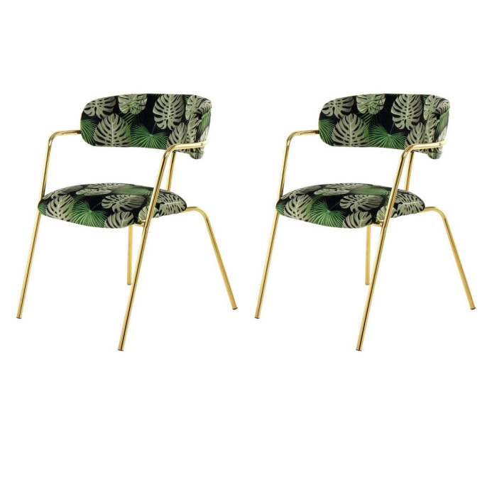 Paris Prix Lot De 2 Chaises Design "Forest III" 79cm Vert