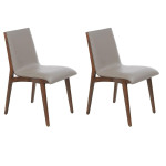 paris prix Lot de 2 Chaises Design "Joana" 82cm Taupe