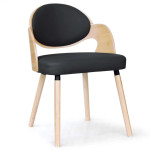 Paris Prix Lot De 2 Chaises Design "Kadoa" 72cm Chêne & Noir