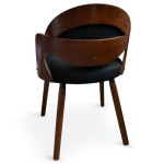 Paris Prix Lot De 2 Chaises Design "Kadoa" 72cm Noisette & Noir