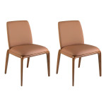 paris prix Lot de 2 Chaises Design "Marianne" 83cm Marron