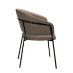Paris Prix Lot De 2 Chaises Design "Reza" 81cm Taupe & Noir