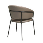 Paris Prix Lot De 2 Chaises Design "Reza" 81cm Taupe & Noir