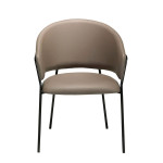 Paris Prix Lot De 2 Chaises Design "Reza" 81cm Taupe & Noir
