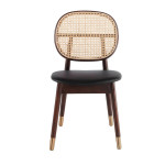 Paris Prix Lot De 2 Chaises Design "Rito" 87cm Noir & Noyer