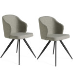 paris prix Lot de 2 Chaises Design "Sandro" 82cm Gris