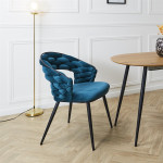Paris Prix Lot De 2 Chaises Design "Sawyer" 82cm Bleu Canard