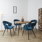Paris Prix Lot De 2 Chaises Design "Sawyer" 82cm Bleu Canard
