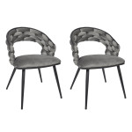 paris prix Lot de 2 Chaises Design "Sawyer" 82cm Gris
