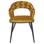 Paris Prix Lot De 2 Chaises Design "Sawyer" 82cm Jaune Moutarde