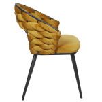 Paris Prix Lot De 2 Chaises Design "Sawyer" 82cm Jaune Moutarde