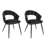 paris prix Lot de 2 Chaises Design "Sawyer" 82cm Noir