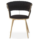 Paris Prix Lot De 2 Chaises Design "Sierra" 78cm Noir & Or