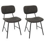 paris prix Lot de 2 Chaises Design "Taylor" 78cm Gris & Noir