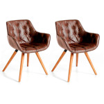 paris prix Lot de 2 Chaises Design "Uma" 78cm Naturel