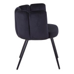 Paris Prix Lot De 2 Chaises Design Velours "Agal" 75cm Noir