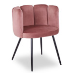Paris Prix Lot De 2 Chaises Design Velours "Agal" 75cm Rose