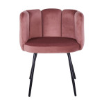 Paris Prix Lot De 2 Chaises Design Velours "Agal" 75cm Rose