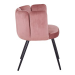 Paris Prix Lot De 2 Chaises Design Velours "Agal" 75cm Rose