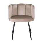Paris Prix Lot De 2 Chaises Design Velours "Agal" 75cm Taupe
