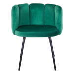 Paris Prix Lot De 2 Chaises Design Velours "Agal" 75cm Vert