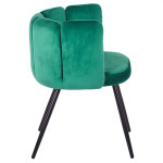 Paris Prix Lot De 2 Chaises Design Velours "Agal" 75cm Vert