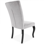 Paris Prix Lot De 2 Chaises Design Velours "Lucky" 106cm Gris