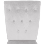 Paris Prix Lot De 2 Chaises Design Velours "Lucky" 106cm Gris