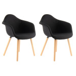 paris prix Lot de 2 Chaises Design "Winston" 80cm Noir